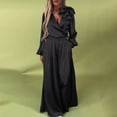 thumbnail image 2 of Nmmued Two Piece Sets for Women Dressy, Satin Sets for Women 2 Piece Outfit, Matching Sets Women Clothing, Elegant Two Piece Sets for Women, Black L, 2 of 5