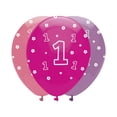 thumbnail image 1 of Creative Party Ballon en Latex Numéro 1er Anniversaire (Lot de 6), 1 of 1