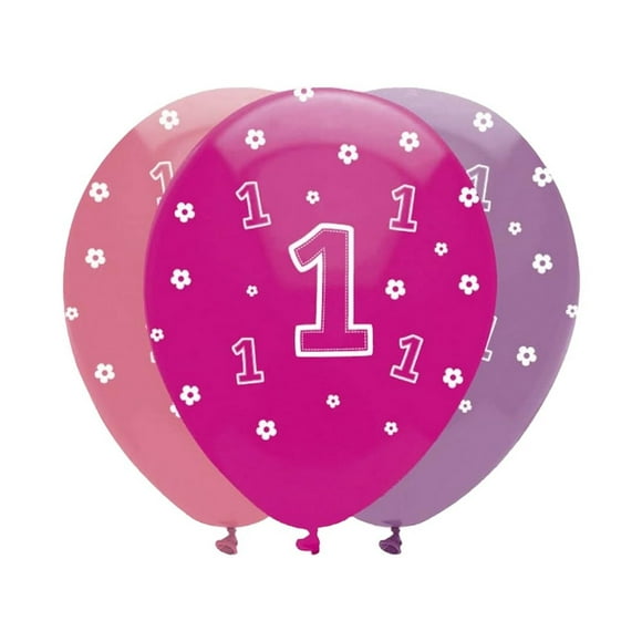 Creative Party Latex Number 1st Birthday Balloon (Pack of 6)