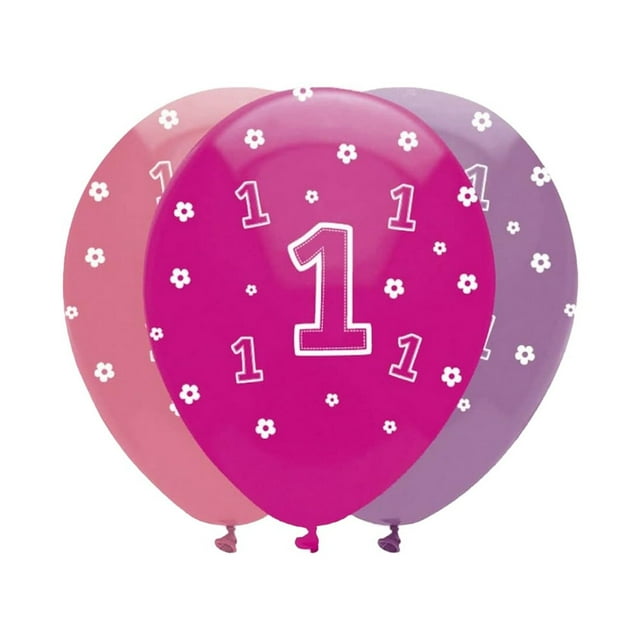 Creative Party Ballon en Latex Numéro 1er Anniversaire (Lot de 6)