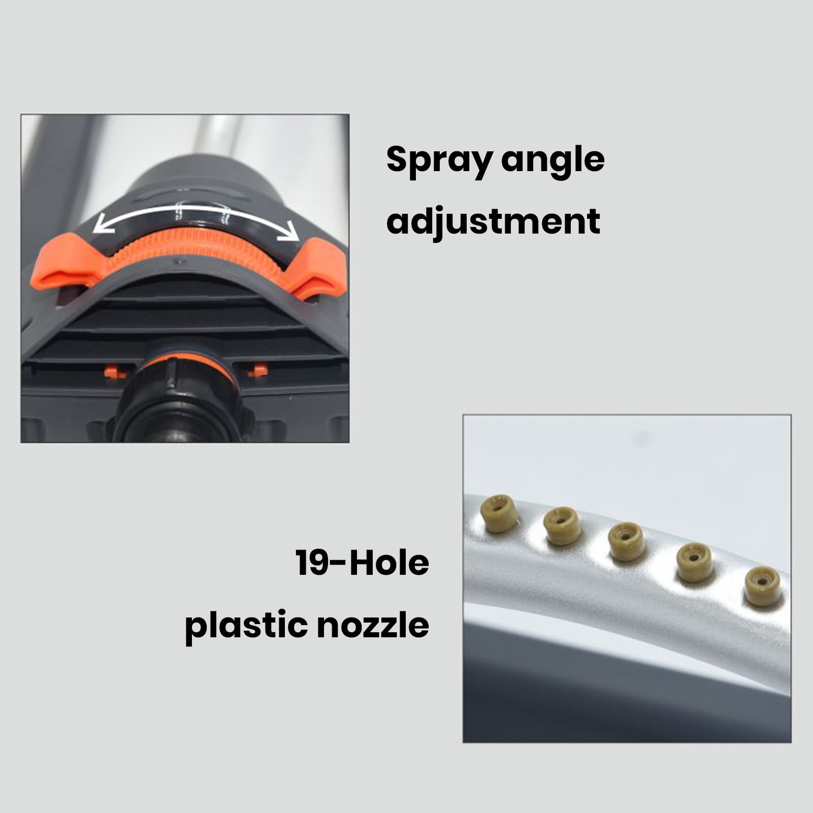 AYYUFE Garden Sprinkler Water-saving Auto 180 Degrees Rotation 19-hole Spout Lawn Covers Watering Automatic Swing Sprinkler Home Supply