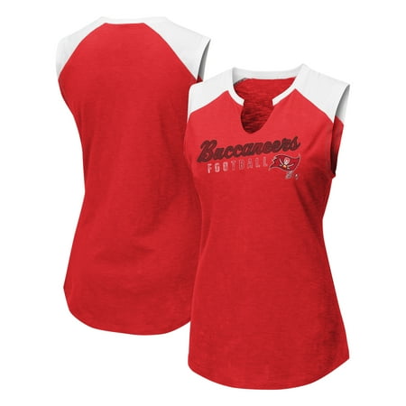 - Women's Majestic Red/White Tampa Bay Buccaneers V-Notch Muscle Tank Top