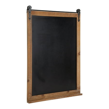 UPC: 0032231571219 | Kate and Laurel Cates Modern Farmhouse Barn Door Wood Framed Chalkboard  Rustic Brown