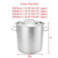 thumbnail image 4 of 36/50/71/98L Stainless Steel Stock Pot and Kitchen Soup Pot Safe Metal Cookware with Lid, 4 of 5