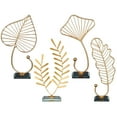 thumbnail image 1 of Visland Metal Golden Ginkgo Leaves Statue Ornaments Home Living Room Office Desk Decoration Accessories, 1 of 7