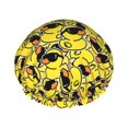 thumbnail image 1 of Gorro de ducha de patos bonitos para mujer, gorro de baño de doble capa impermeable reutilizable, protección para el cabello, gorro de ducha elástico para salón de Spa para mujer, 1 of 5