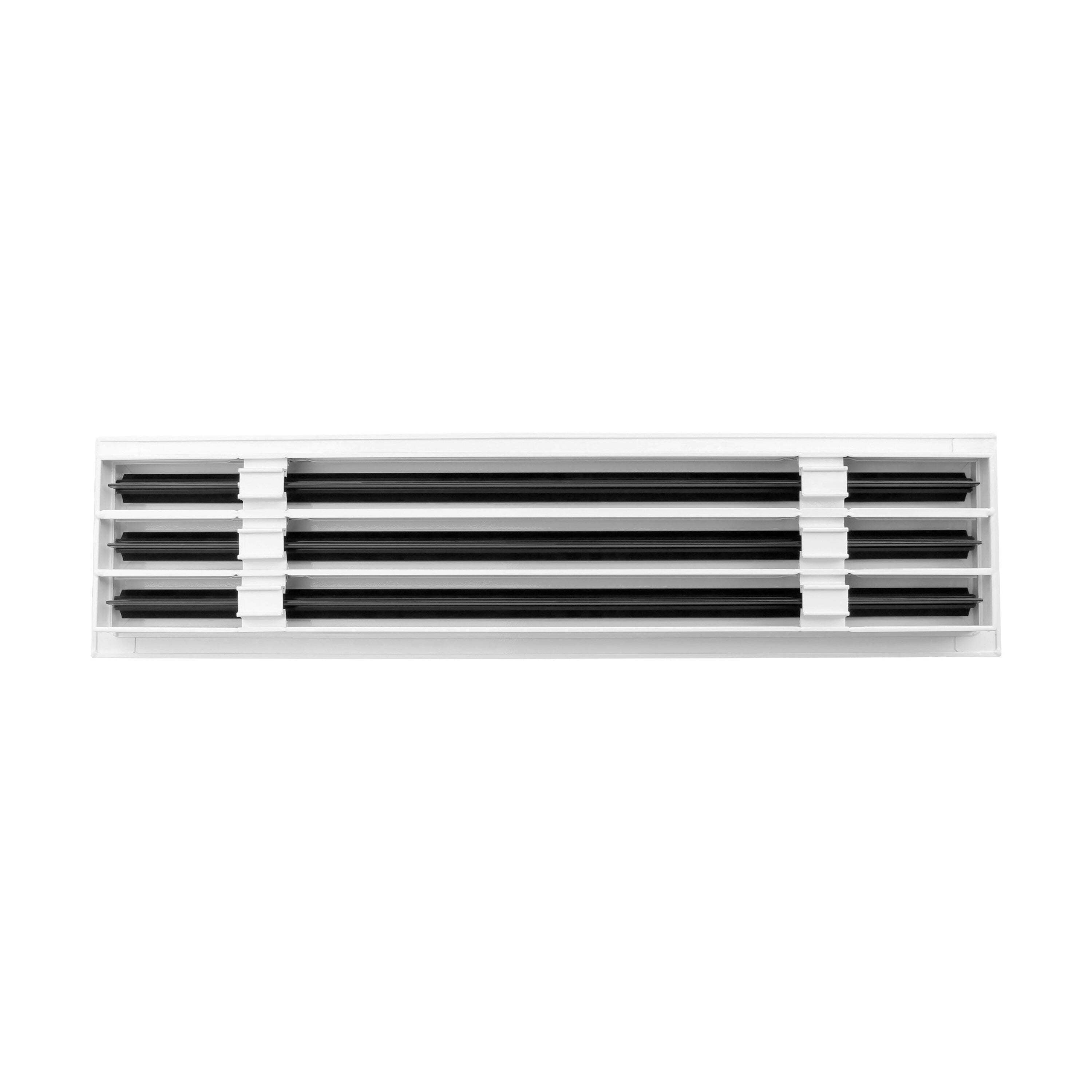 BUILDMART - 24" Linear Slot Diffuser - (3 Slot) Triple Slot - White Decorative Aluminum Air Vent - Heating and Cooling Modern AC Vent Cover for Ceiling, Walls & Floors - Texas Buildmart