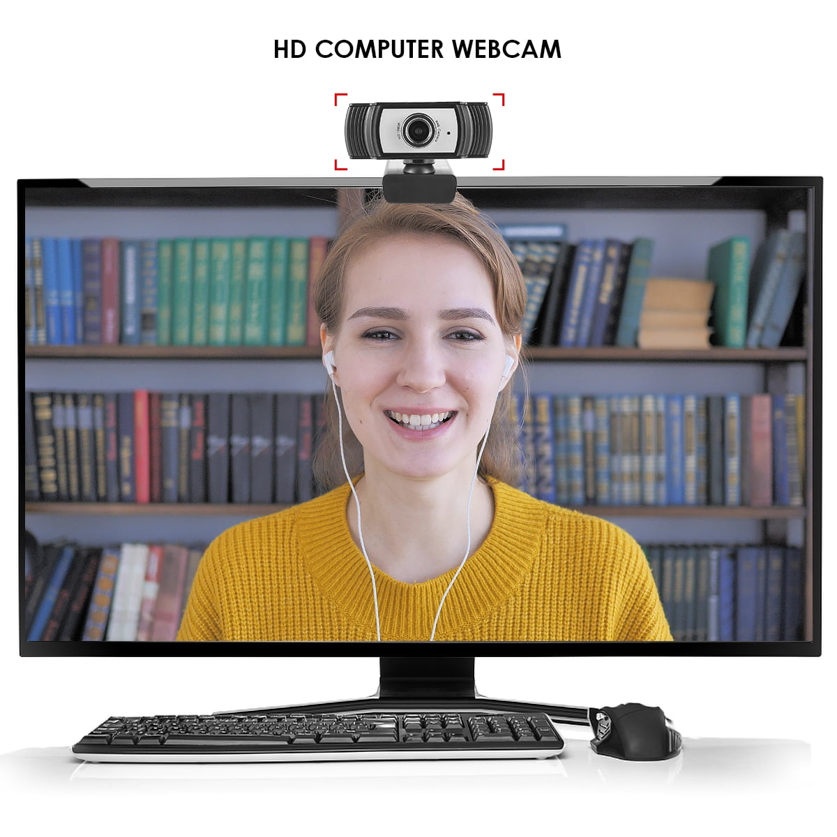 1080P HD cam with Mic USB  Cam Plugnplay Computer  Camera