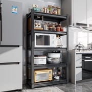 JHYKFG 36" W 5-Tier Garage Storage Shelves, Heavy Duty Garage Shelving with Adjustable Shelves, Metal Shelving Unit for Garage, Warehouse, Pantry, Black, 35.4" W x 15.7" D x 72" H