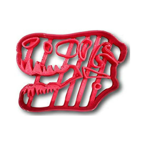 Dinosaur Jaw Cookie Cutter- Fast Shipping - Sharp Edges - Exceptional Quality