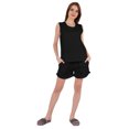 thumbnail image 5 of Inkmeso Solid Nightwear Shorts Set For Women Sleeveless Tank Top & Shorts 2Pcs Jersey sleepwear, 5 of 7
