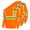 Orange, variant on ProtectX High Vis Shirts, Class 2 Long Sleeve Work Shirts for Men & Women, Quick Dry Breathable Construction Safety Shirts with Reflective Strips and Pocket, Green L