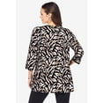 thumbnail image 3 of Jessica London Women's Plus Size Swing Tunic Oversized Long Blouse, 3 of 6