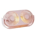 thumbnail image 3 of unbranded 1Ud Ventilador De Escritorio Rosa Con Doble Cabezal Y Rotación 360 Recargable USB, 3 of 8