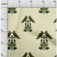 thumbnail image 1 of oneOone Cotton Flex Fabric Leaves|Bird & Floral Block Printed Craft Fabric BTY 40 Inch Wide, 1 of 4