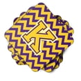 thumbnail image 2 of Carolines Treasures CJ1041-KFC Letter K Chevron Purple and Gold Foam Coaster Set of 4 3 1/2 x 3 1/2 multicolor, 2 of 3
