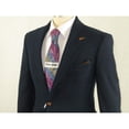 thumbnail image 2 of Mens Suit Turkey Flannel Jacket Peak Lapel One Button 20-02 Navy Wessi JValintin, 2 of 6