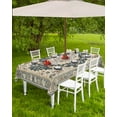 thumbnail image 4 of Fsddascl Southwestern Boho Outdoor Tablecloth - 60x84 Inch Rectangle Dining Table Cover, Ethnic Vintage Geometric Art Waterproof Outdoor Table Cloth with Umbrella Hole & Zipper for Picnic/Patio, 4 of 7