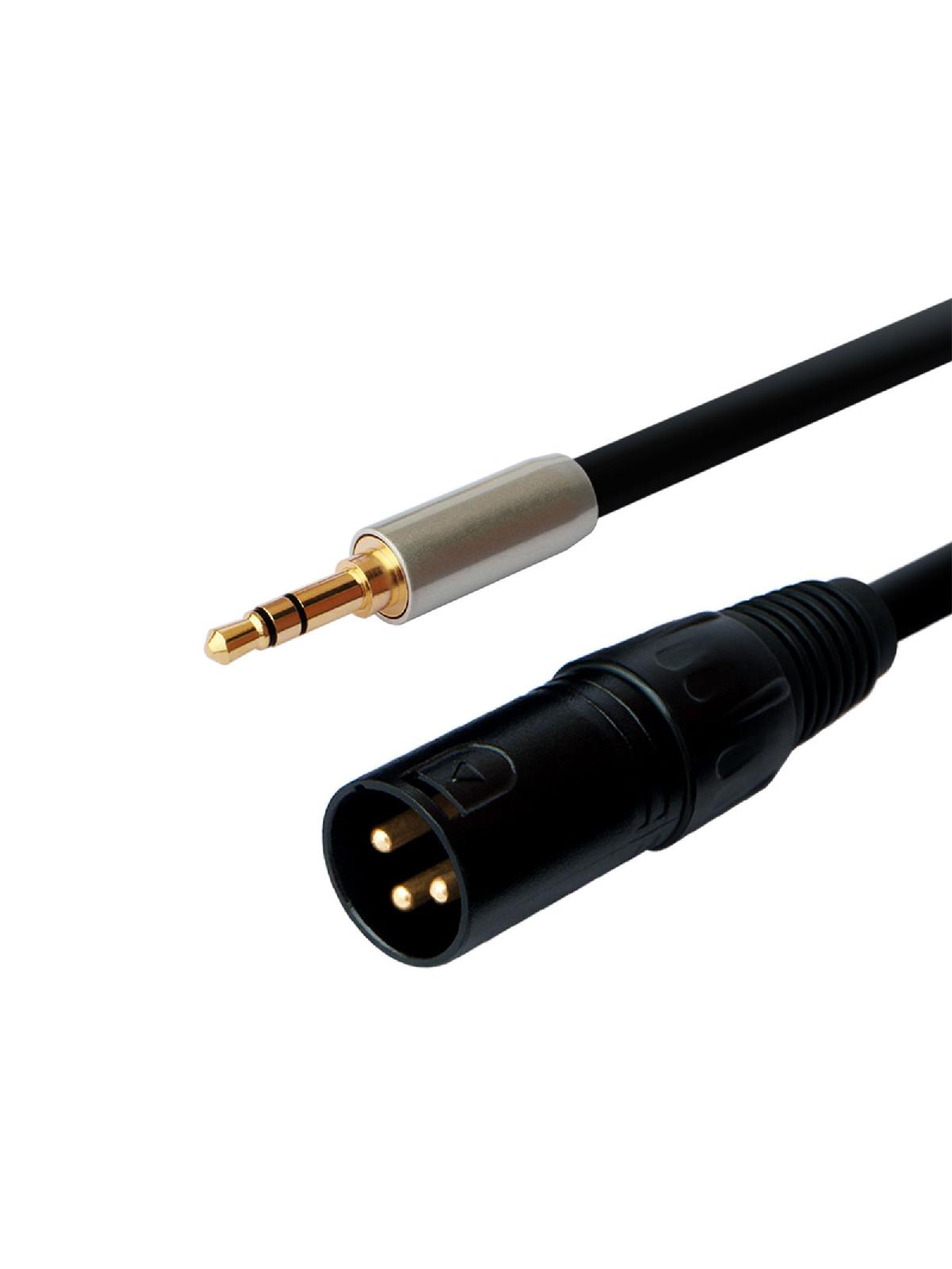 Universal 3.5mm Male to XLR Male Adapter Cable Microphone Cord Connect Devices for Mixing Console Power Amplifier