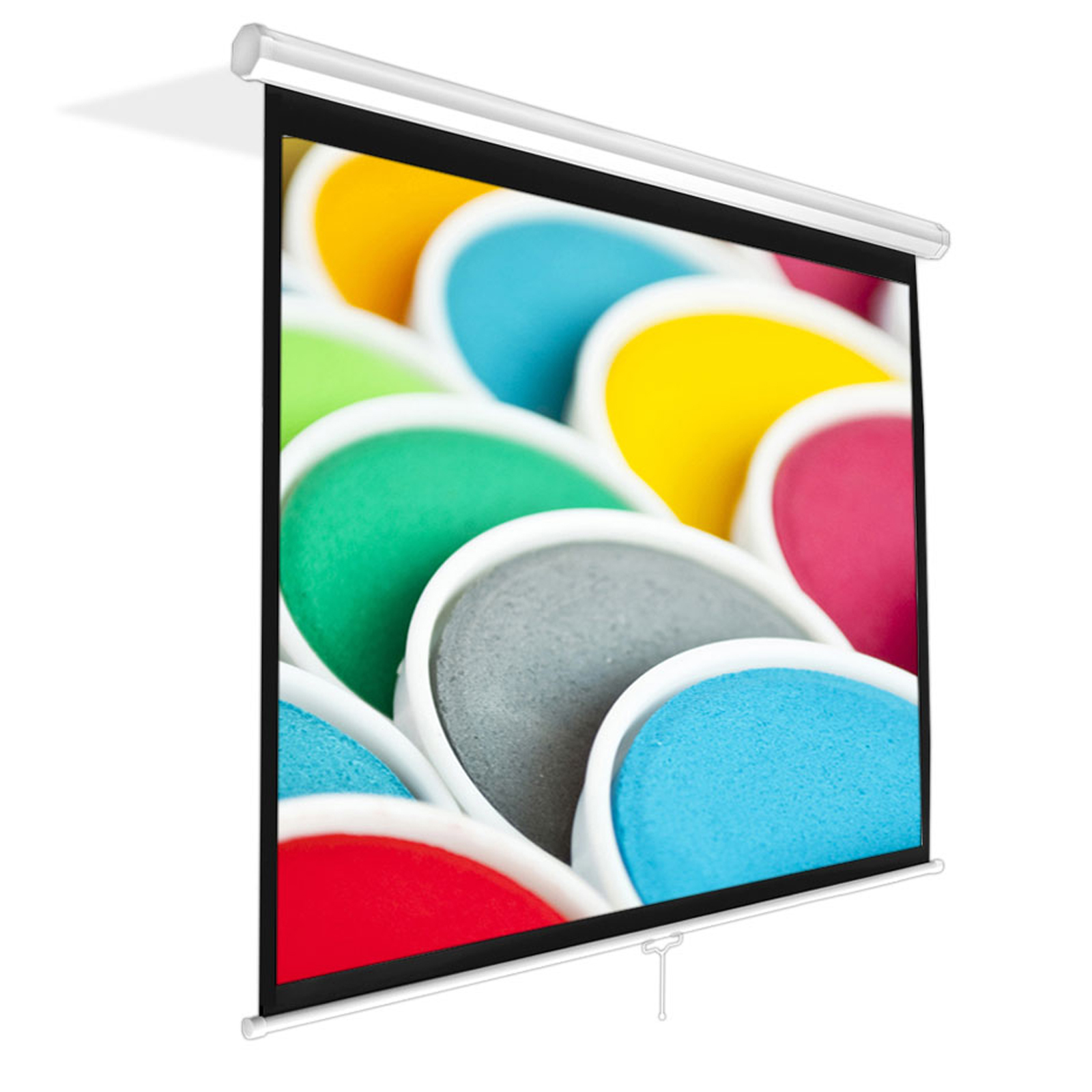 Pyle Home Universal 84Inch RollDown Manual Projection Screen in Matte