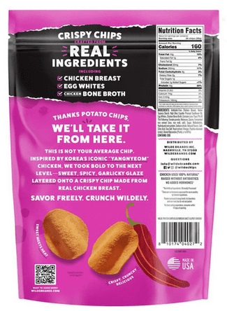 Wilde Korean Sweet & Spicy Protein Chips, 8.5 Ounce