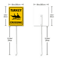 thumbnail image 6 of Eveokoki Turkey Crossing Yard Sign with Stake 8x12inch Rustproof Aluminum Sign Outdoor Aluminum Sign for Lawn Yard Garden Decor, Easy to Install, Outdoor Use, 6 of 6