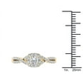 thumbnail image 4 of 1/2 Carat T.W. Diamond 10kt Yellow Gold Criss Cross Shank Single Halo Engagement Ring, 4 of 4