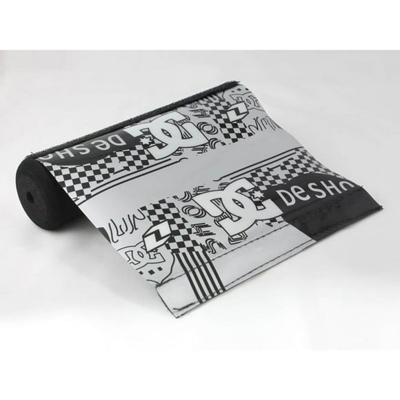 Short Black & Silver Pad & White Logo DC comfy Cushion High-Density Sponge Crossbar Handlebar Protections for ATVs Motorcycles Bikes (7.87in Long)