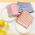 thumbnail image 6 of Unique Bargains Cotton Checkered Kitchen Dish Cloth Washable,11" x 16" Orange 12 Pack, 6 of 6