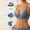 Blue, variant on Womens Solid Color Seamless Push-Up Bras - Racerback Wirefree Breathable Soft Fabric V-Neck Adjustable Back Closure Sexy Daily Blue