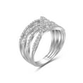 thumbnail image 2 of JewelersClub Sterling Silver Accent White diamond Open Ring for Women | Diamonds for Everyday Womens Wear, 2 of 5