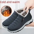thumbnail image 3 of Winter middle-aged and elderly couple cotton shoes fleece-lined thick warm comfortable cotton boots slip-on women's cotton shoes, 3 of 5