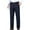 Navy, variant on Mens Classic Dress Pants No-Iron Wrinkle Flat Front Suit Pants Business Wedding Formal Pant Expandable Waist Stretch