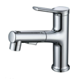 thumbnail image 1 of Grifo de lavabo retráctil Grifo de lavabo con grifo mezclador de fregadero, grifo de cocina, boquilla desmontable ajustable (revestimiento con manguera de entrada de agua) JAMW Sencillez, 1 of 5
