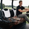 thumbnail image 4 of KUIFORTI Wolf Golf Cart Seat Covers Comfortable Golf Cart Seat Towel Blanket with 4 Front Pockets & Nonskid Bottom Washable Durable Fits for Club Car and More 2 Person Seats Golf Carts, 4 of 7