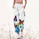 thumbnail image 3 of Gibobby Pantalones deportivos para mujeres Pantalones de chándal con estampado inferior para mujer Bolsillos Cintura alta Deportivo Gimnasio Ajuste(Blanco,CH), 3 of 4