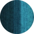 thumbnail image 1 of Ahgly Company Indoor Round Abstract Turquoise Blue Contemporary Area Rugs, 3' Round, 1 of 4