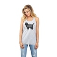 thumbnail image 2 of Thread Tank Havanese Dog Silhouette Women's Sleeveless Flowy Racerback Tank Top Sport Grey 2X-Large, 2 of 5