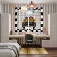 thumbnail image 6 of Curtains 63 Inch Length 2 Panels, Country Chicken Grommets Window Treatment Curtain, Rustic Car Sunflowers Farmhouse Black White Plaid Thermal Curtains Drapes for Living Room/Bathroom, 6 of 9