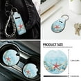 thumbnail image 7 of XYZCANDO Deep Sea Starfish Fender Cover Keychain Seat Belt Cover Armrest Cover Steering Wheel Cover Car Cushion Cover Car Coasters Trash Can Lipstick Cover Handbrake Cover Fashion, 7 of 7