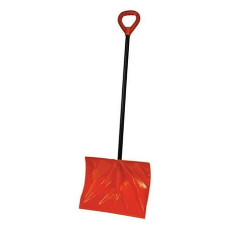 Metal Snow - Bigfoot - 18 in. Snodozer Snow Shovel Metal Handle And D-grip - Orange
