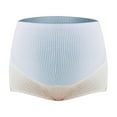 thumbnail image 6 of Women's High Waist Panties 3 Pack Striped High Waist Maternity Over Bump Pregnancy Briefs Adjustable Waistband Belly Support Maternity Underpants, Women's Panties M, 6 of 8