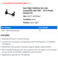 thumbnail image 2 of Rear Right Stabilizer Bar Link - Compatible with 2007 - 2010 Honda Element SC 2008 2009, 2 of 2