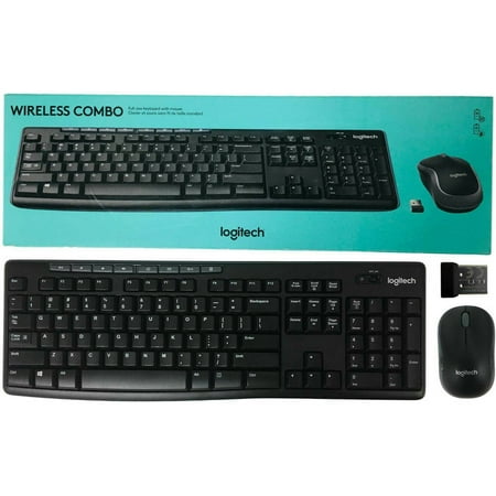 Logitech MK270 Wireless Combo K270 Size Keyboard & M185 PC Compact Mouse with USB 2.4Ghz Wireless Receiver - 920-008971 - Black - Ships in Brown Box Walmart Canada