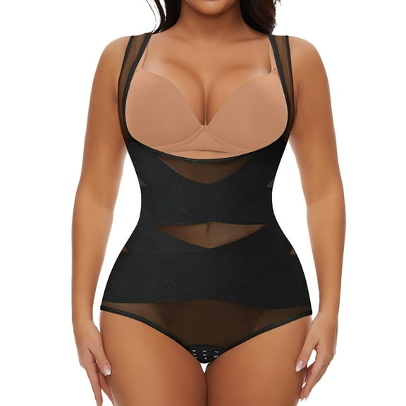 COMFREE Shapewear Bodysuit for Women Tummy Control Waist Trainer Butt Lifter Hi-Waist Body Shaper Slimming Girdles
