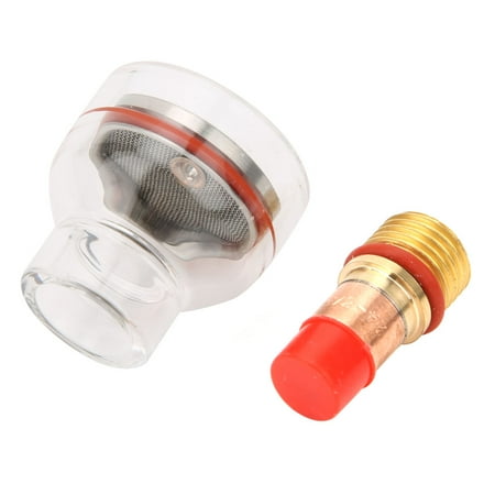 

TIG Torch Kit High Temperature Resistance TIG Torch Glass Cup Resistance To Burning Corrosion Resistance Copper Collet Body For TIG-17/18/26 Welding Torch 2.4mm