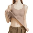 thumbnail image 4 of Xijirk Tank Tops for Women Seamless Thermal Underwear Top with Fixed Cup Textured Brushed for Warmth and Comfort,XL, 4 of 5