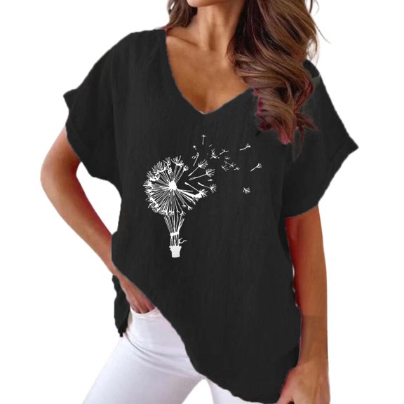 LEKODE Boho Tops for Women Cotton Loose Dressy Casual Tops Bell Sleeve Tops for Women Batwing Tops for Women Peasant Blouses 2026 Summer Trendy Clothes A Black L