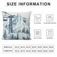 thumbnail image 5 of Nawypu Winter View Pillow Cover,Ski Sports Throw Pillow Case Cover for Sofa Bed,Navy Blue White Sketch Skiing Snow Mountain Double Sides Print Cushion Cover Room Decor, 5 of 5