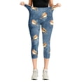 thumbnail image 6 of Edvintorg Capris for Women Fashion Printed High Waisted Casual Athletic Yoga Legging Stretch Slim Fit Cropped Pant with Pockets Plus Size Women Clothes Blue M, 6 of 8